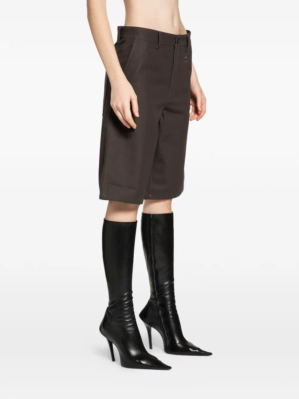  Courrèges Tailored Knee-length Shorts - Brown 