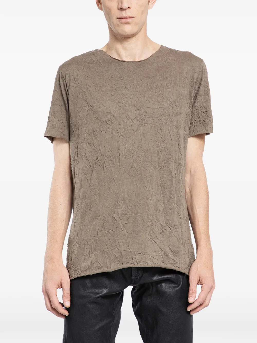 Giorgio Brato crinkled T-shirt - Marrone
