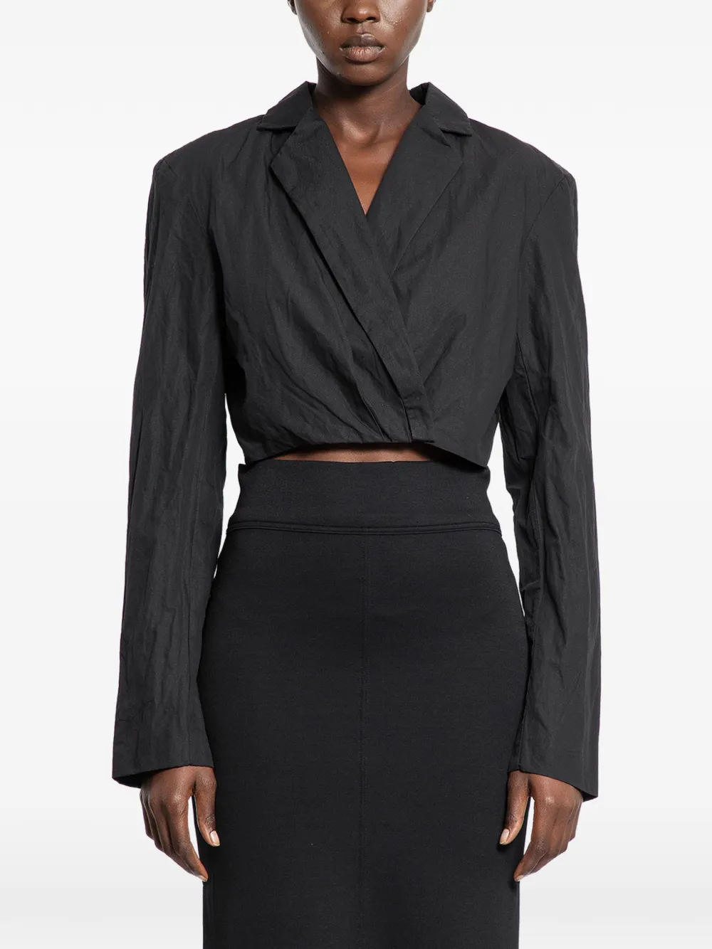 Thom Krom WB3 cropped jacket - Nero