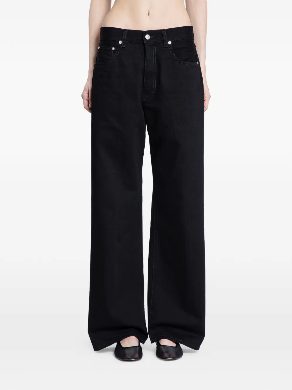 6397 wide baggy jeans - Nero