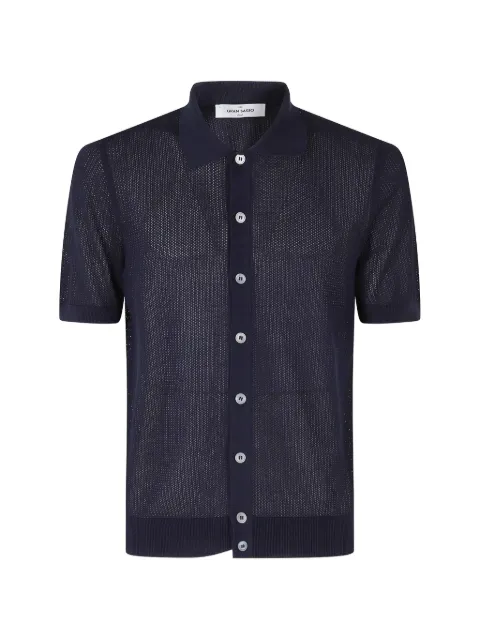 Gran Sasso open-knit button-down polo shirt