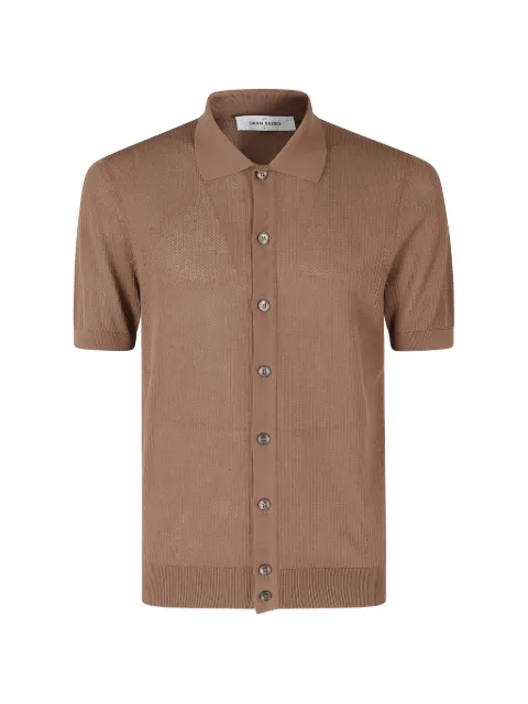 Gran Sasso open-knit short-sleeve shirt