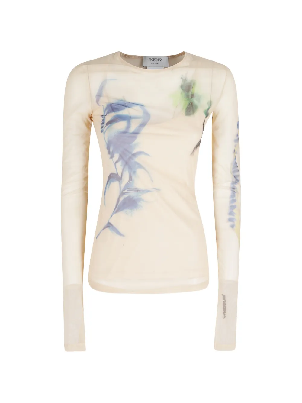 Sportmax abstract-print mesh dress - Toni neutri