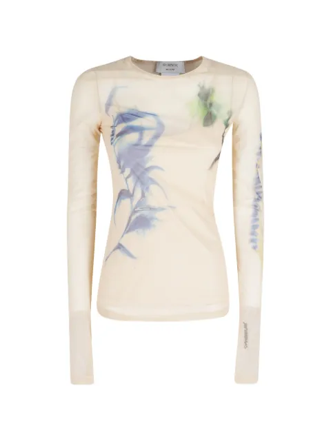 Sportmax abstract-print mesh dress