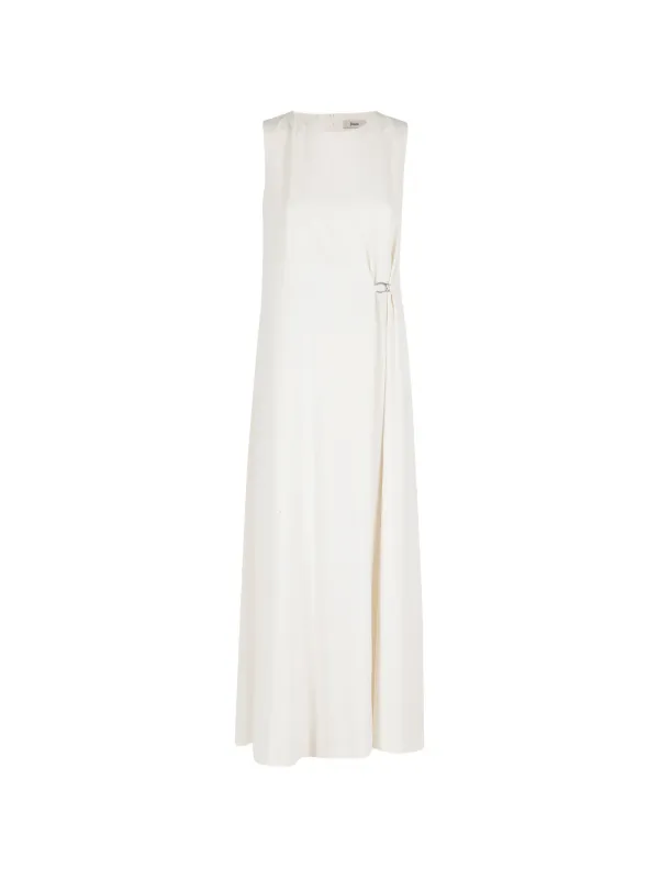 Herno Buckle Detail Midi Dress in Neutrals
