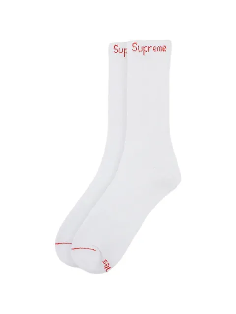 Supreme calcetines con logo en colaboración con Hanes