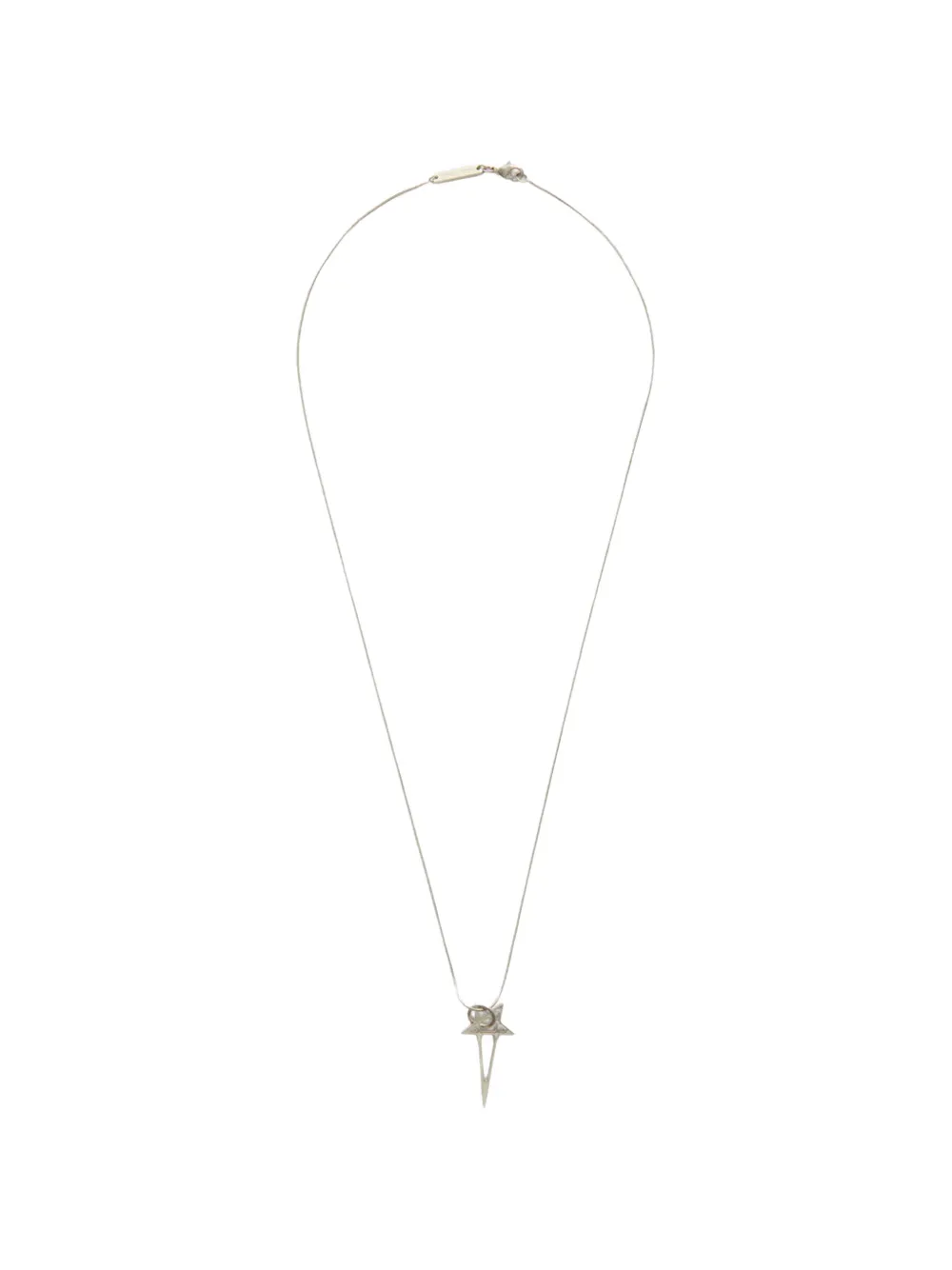 Rick Owens DRKSHDW Pentagram charm necklace - Argento