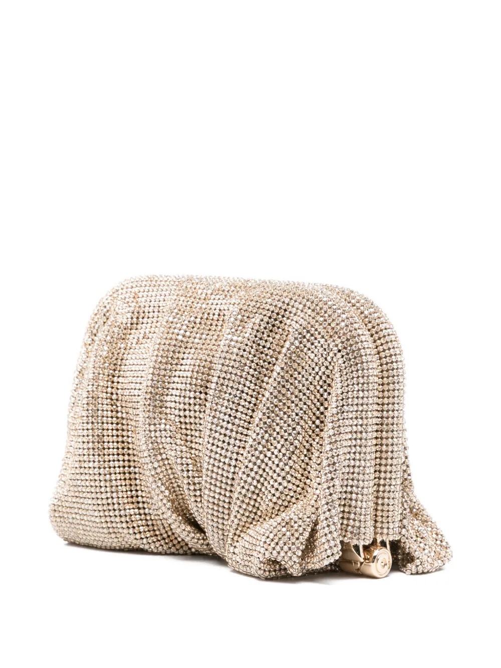  Benedetta Bruzziches Crystal Chain Clutch Bag - Gold 