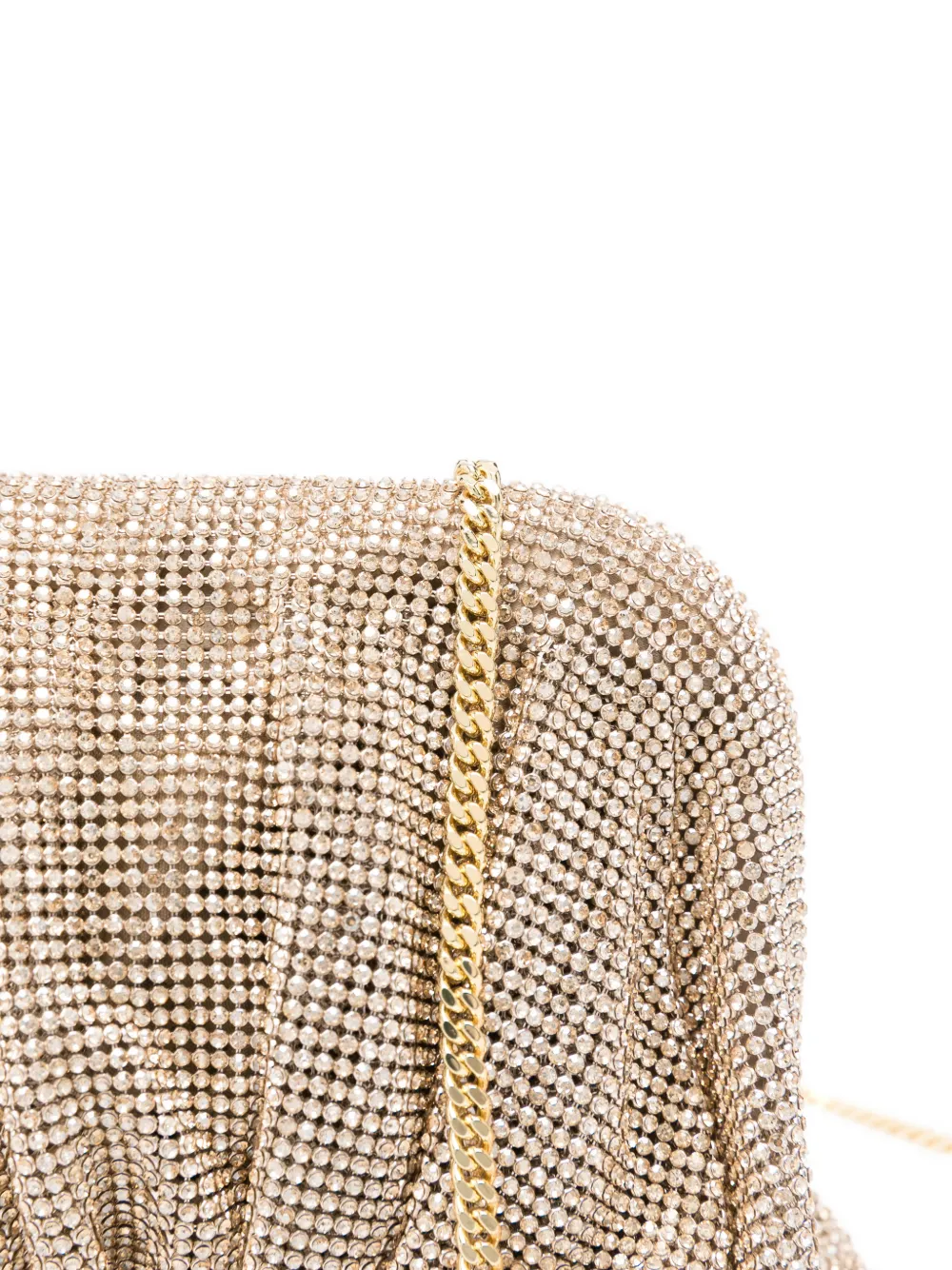 Benedetta Bruzziches Crystal Chain Clutch Bag - Gold 