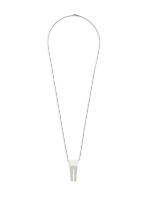 Rick Owens ロゴ チェーンネックレス | シルバートーン | FARFETCH JP