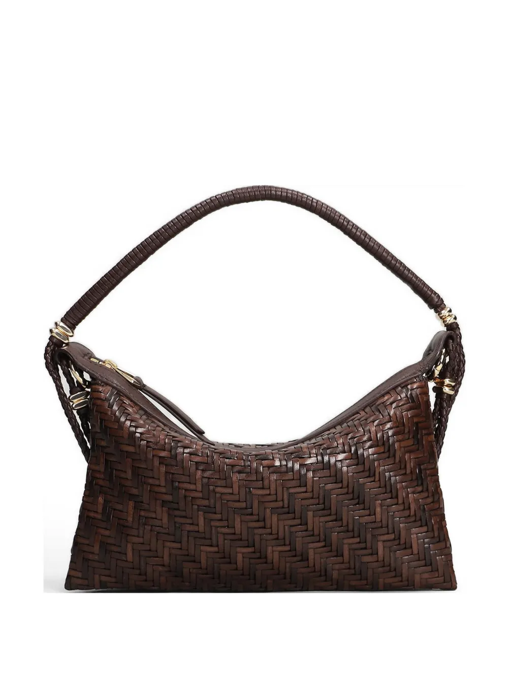 Benedetta Bruzziches Pondy woven leather shoulder bag - Marrone