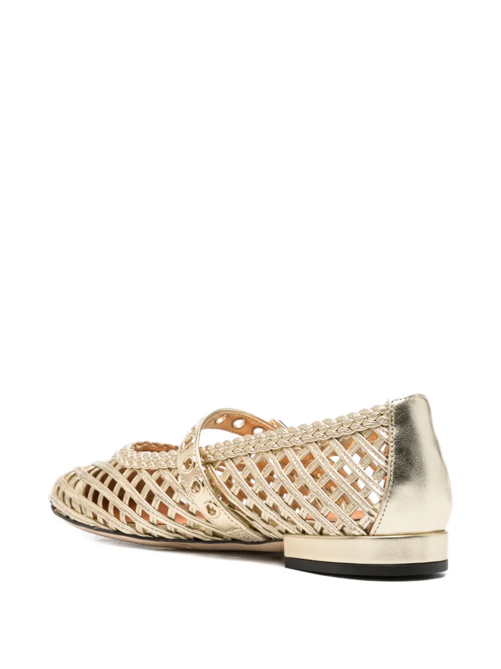 Evaluna buckle-fastening flat pumps Goud