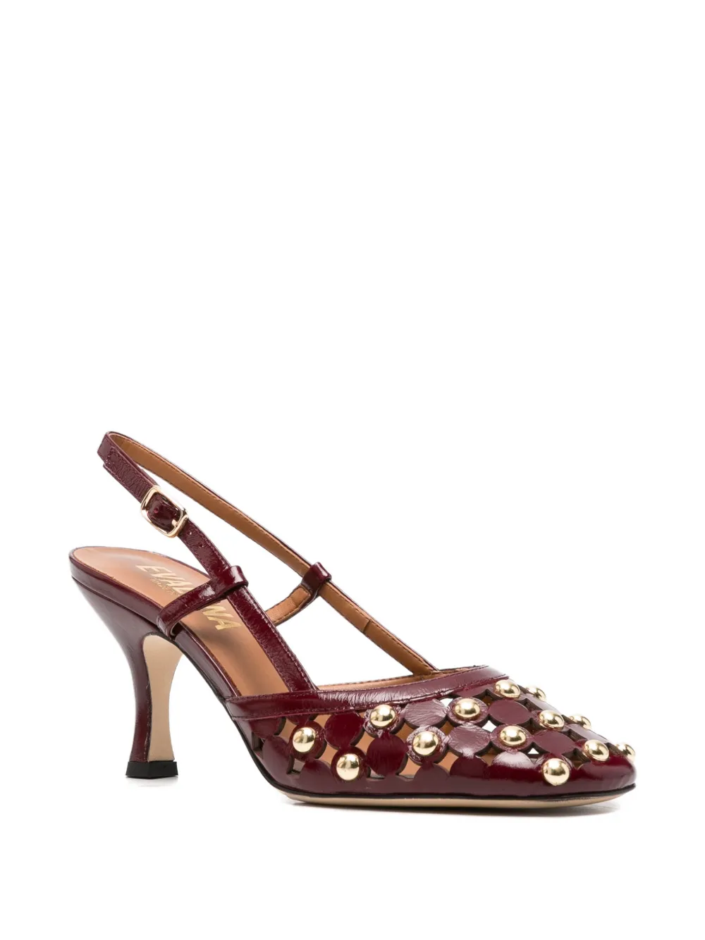 Evaluna cut-out heeled pumps Rood