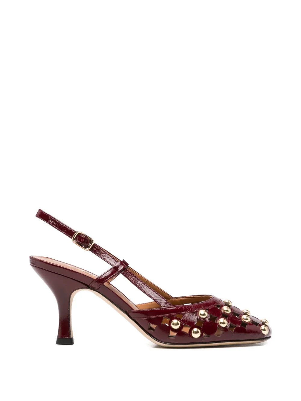 Evaluna cut-out heeled pumps Rood