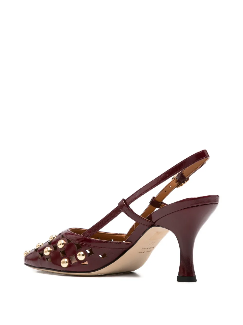 Evaluna cut-out heeled pumps Rood