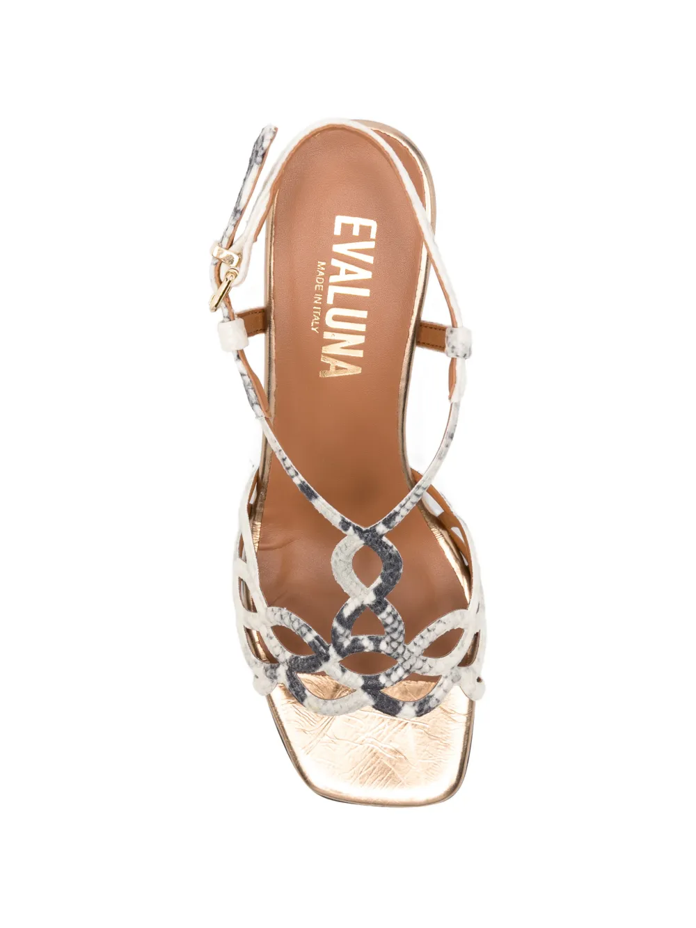 Evaluna Sandalen met blokhak Beige