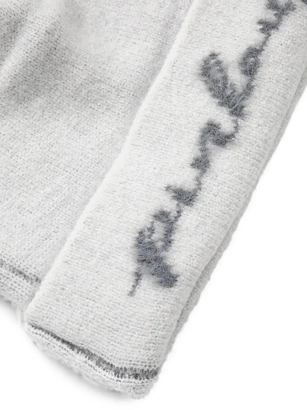 Pinko Kids Gebreide muts met geborduurd logo Grijs