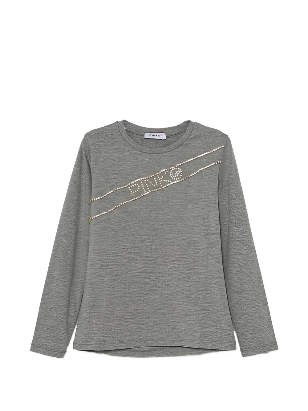 Pinko Kids logo-embellishment T-shirt - Grigio
