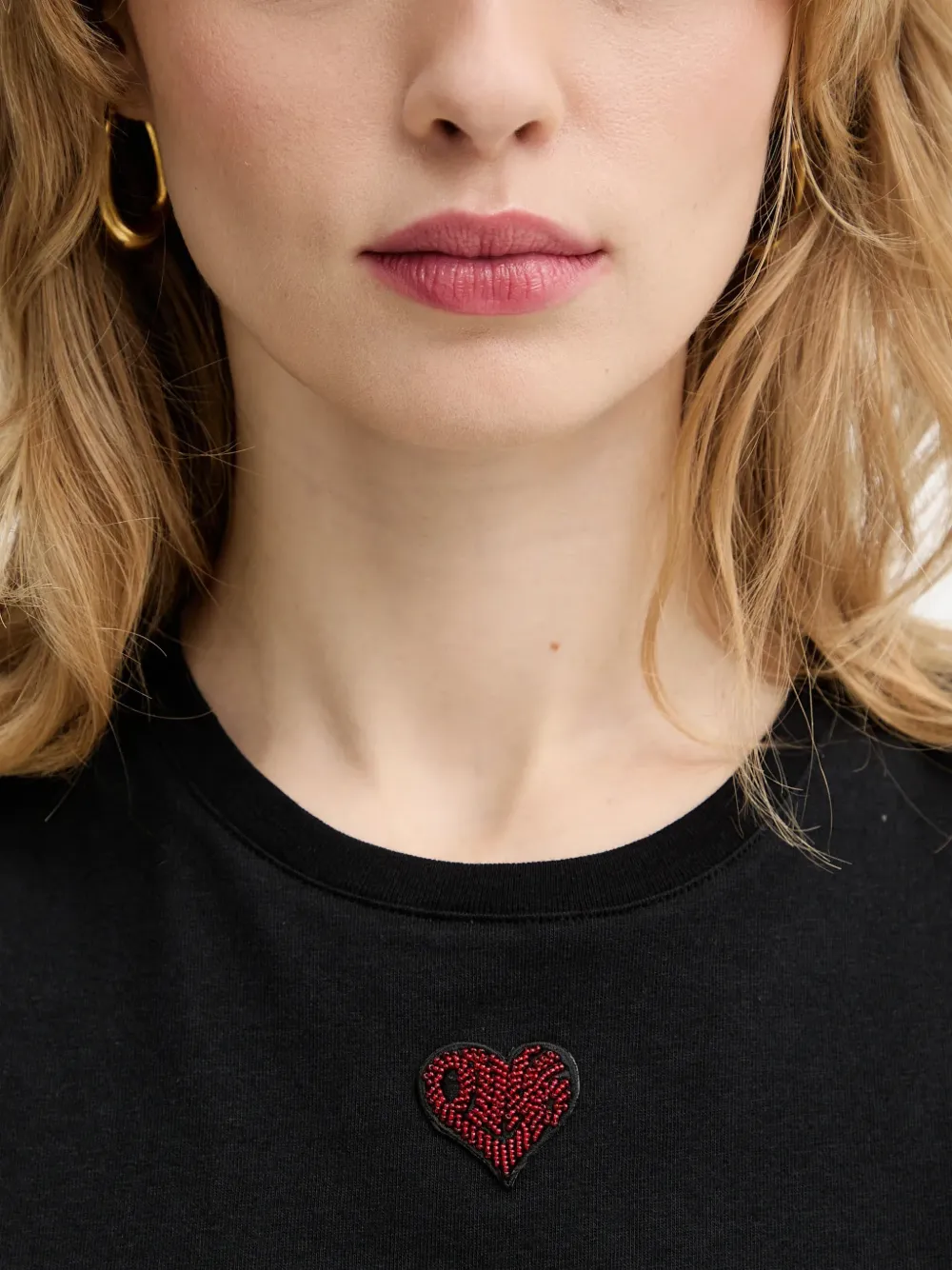 PINKO heart-appliqué tank top Zwart