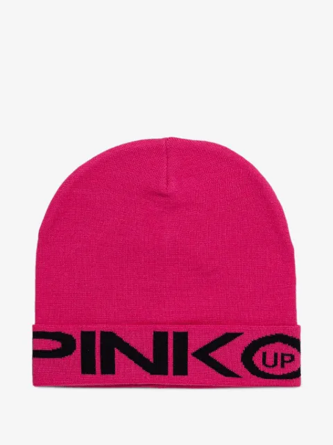 Pinko Kids logo-intarsia beanie hat