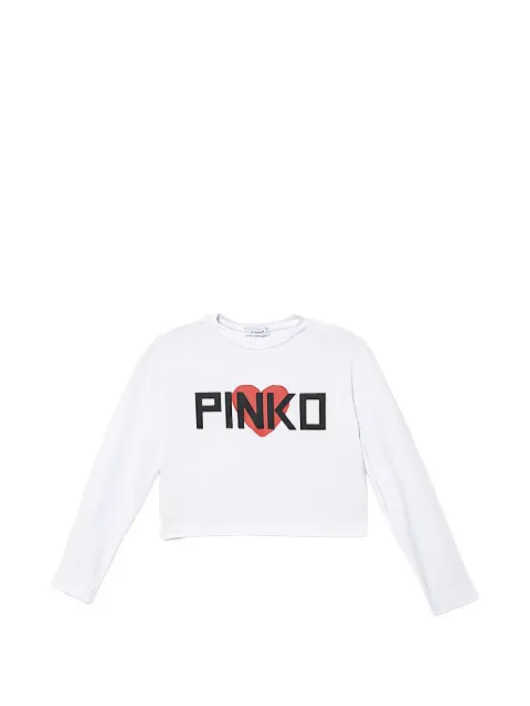 Pinko Kids playera manga larga con motivo de corazón