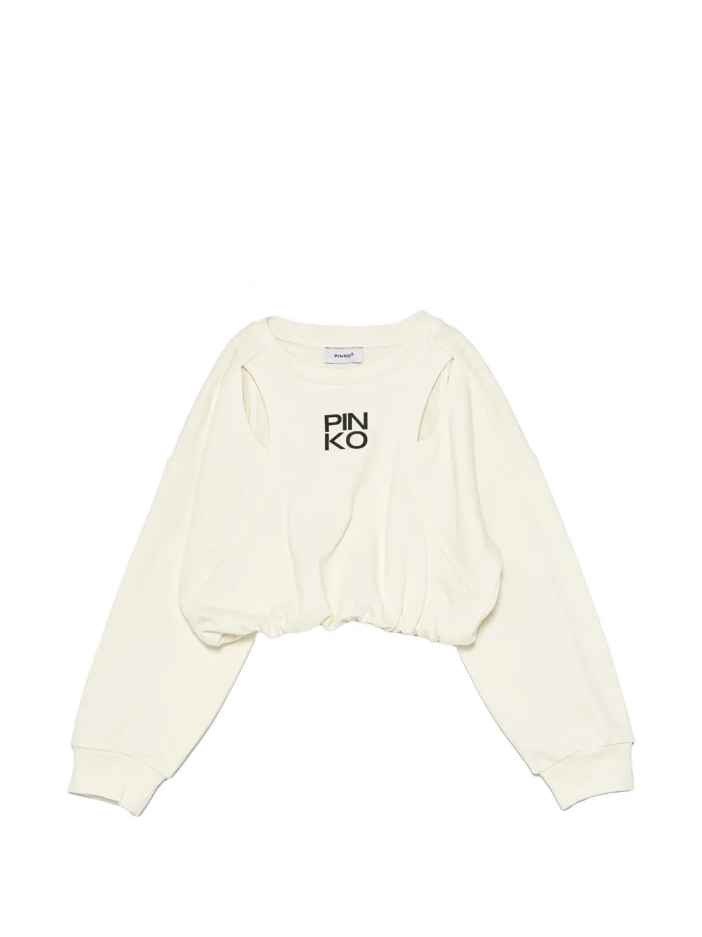 Pinko Kids logo-detail sweatshirt - Tons neutres