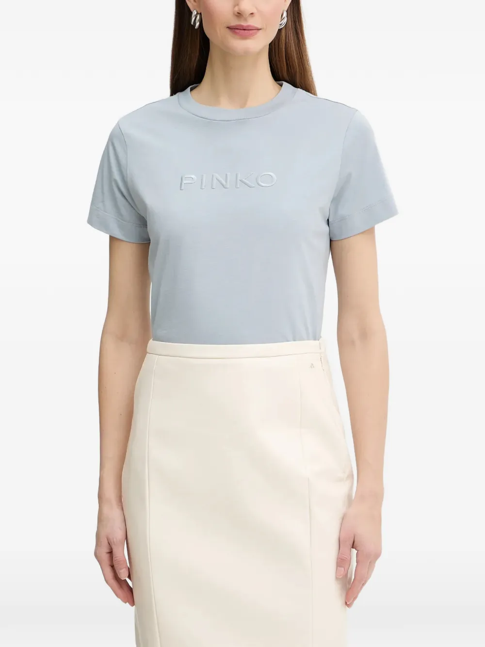 PINKO T-shirt con logo - Blu