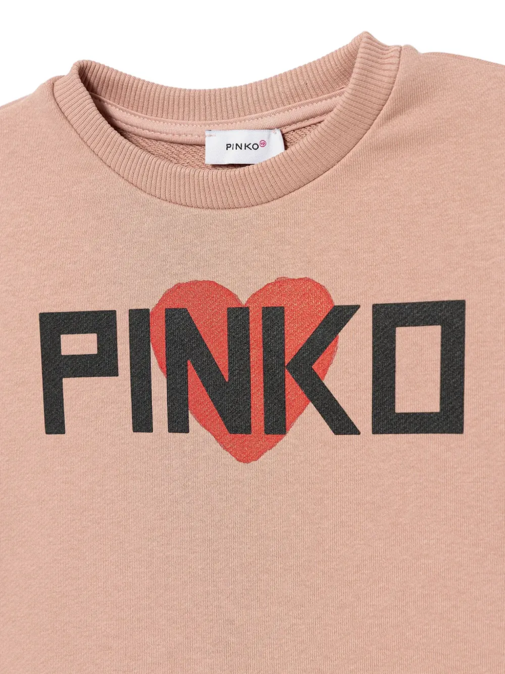 Pinko Kids Sweater met logo-print en hart-patroon Roze