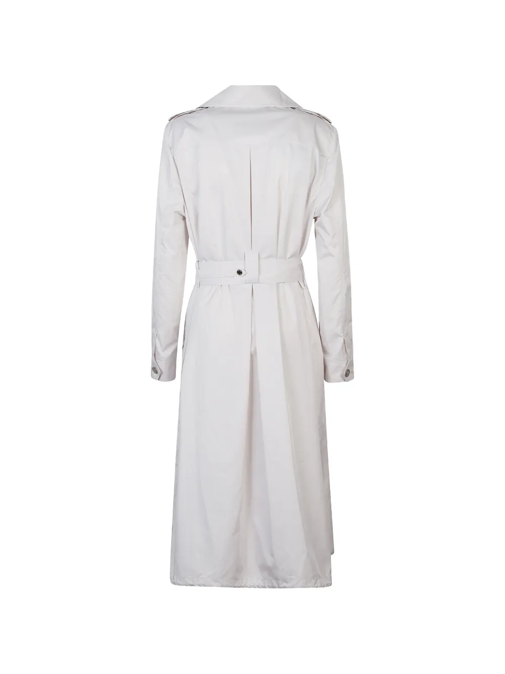  Moorer Double-breasted Belted Coat - White 