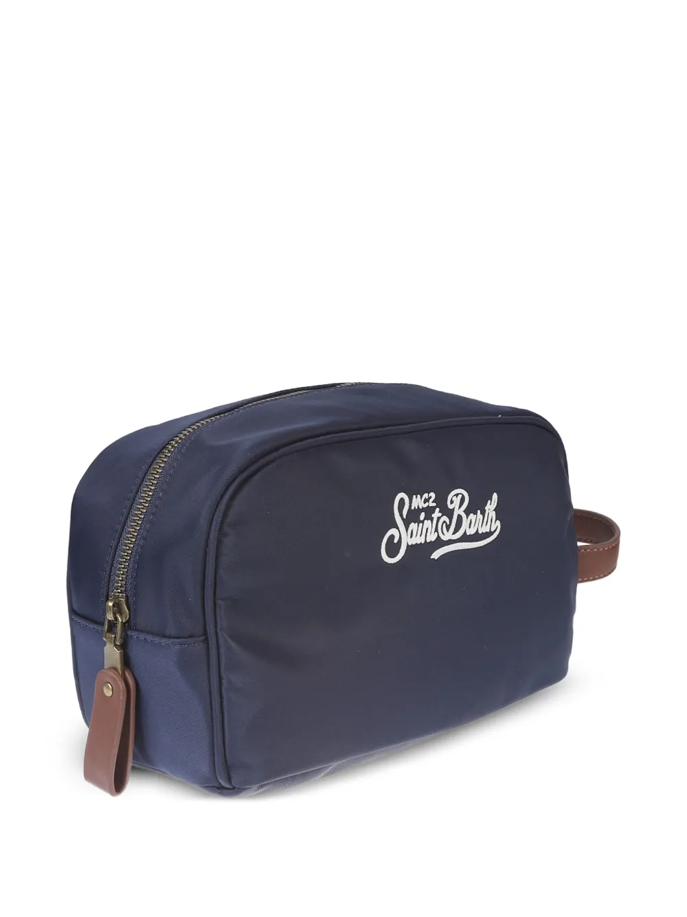 MC2 Saint Barth Linnen toilettas met logo Blauw