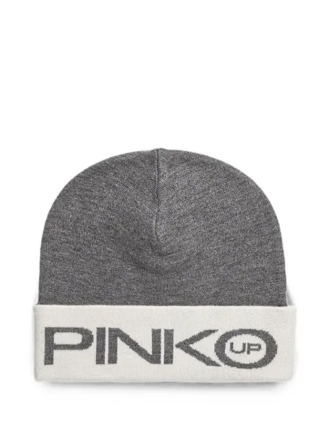 Pinko Kids gorro con logo en intarsia
