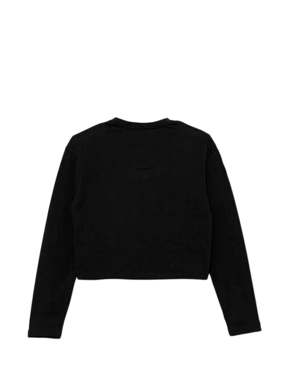 Pinko Kids Cropped T-shirt met hartpatroon Zwart