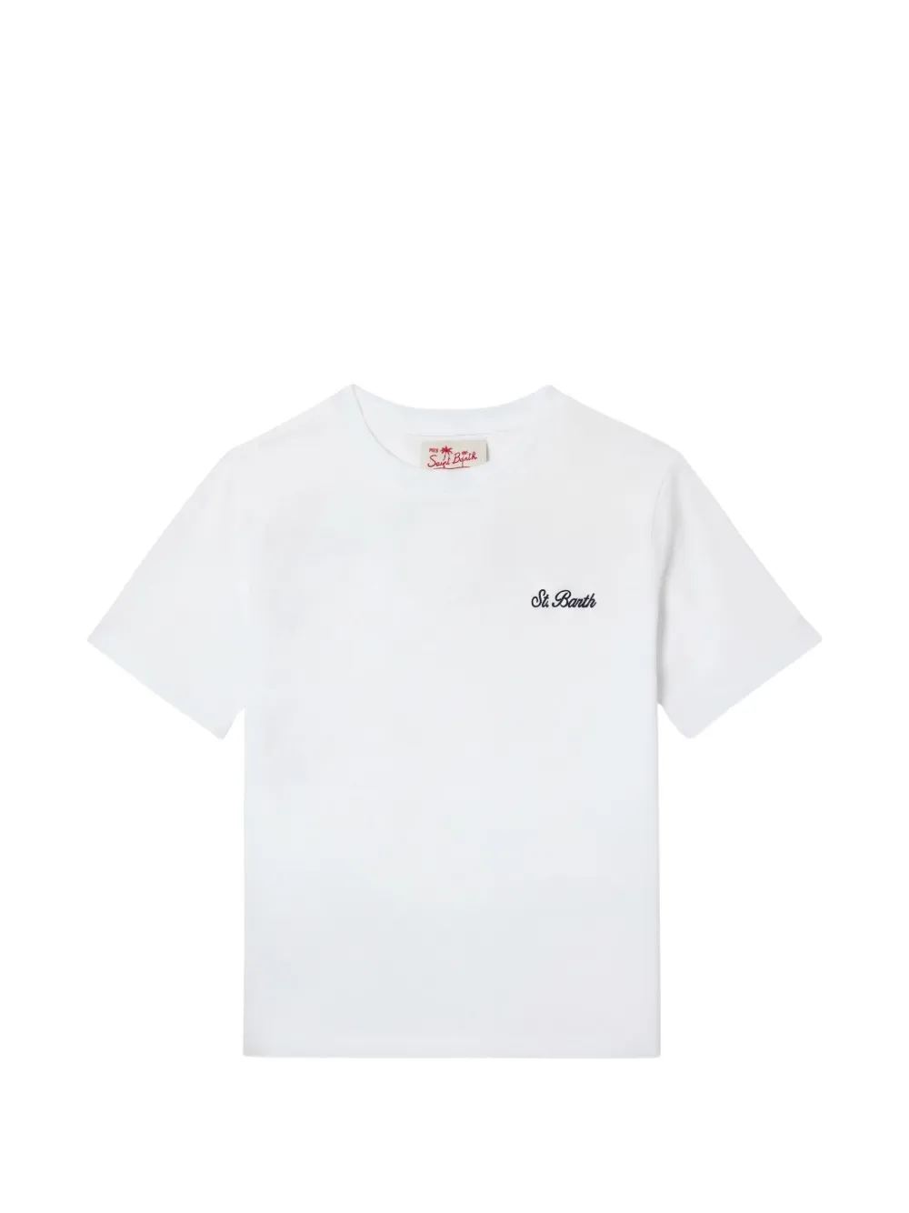 MC2 Saint Barth Kids T-shirt met geborduurd logo Wit