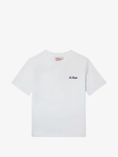 MC2 Saint Barth Kids logo-embroidered T-shirt