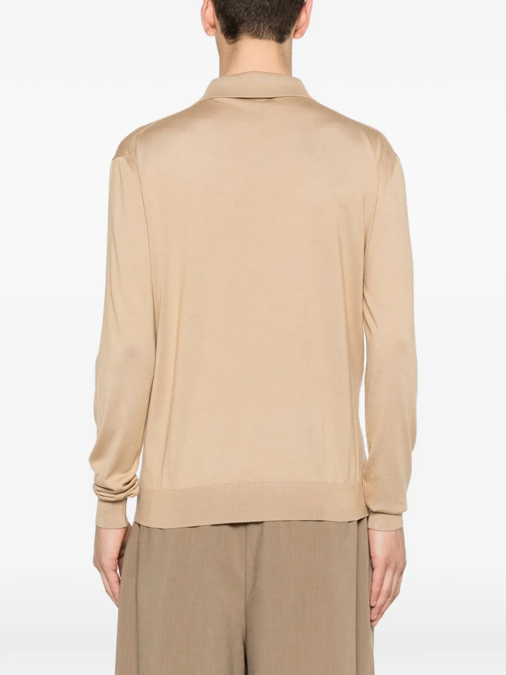 Saint Laurent Button-up poloshirt Beige