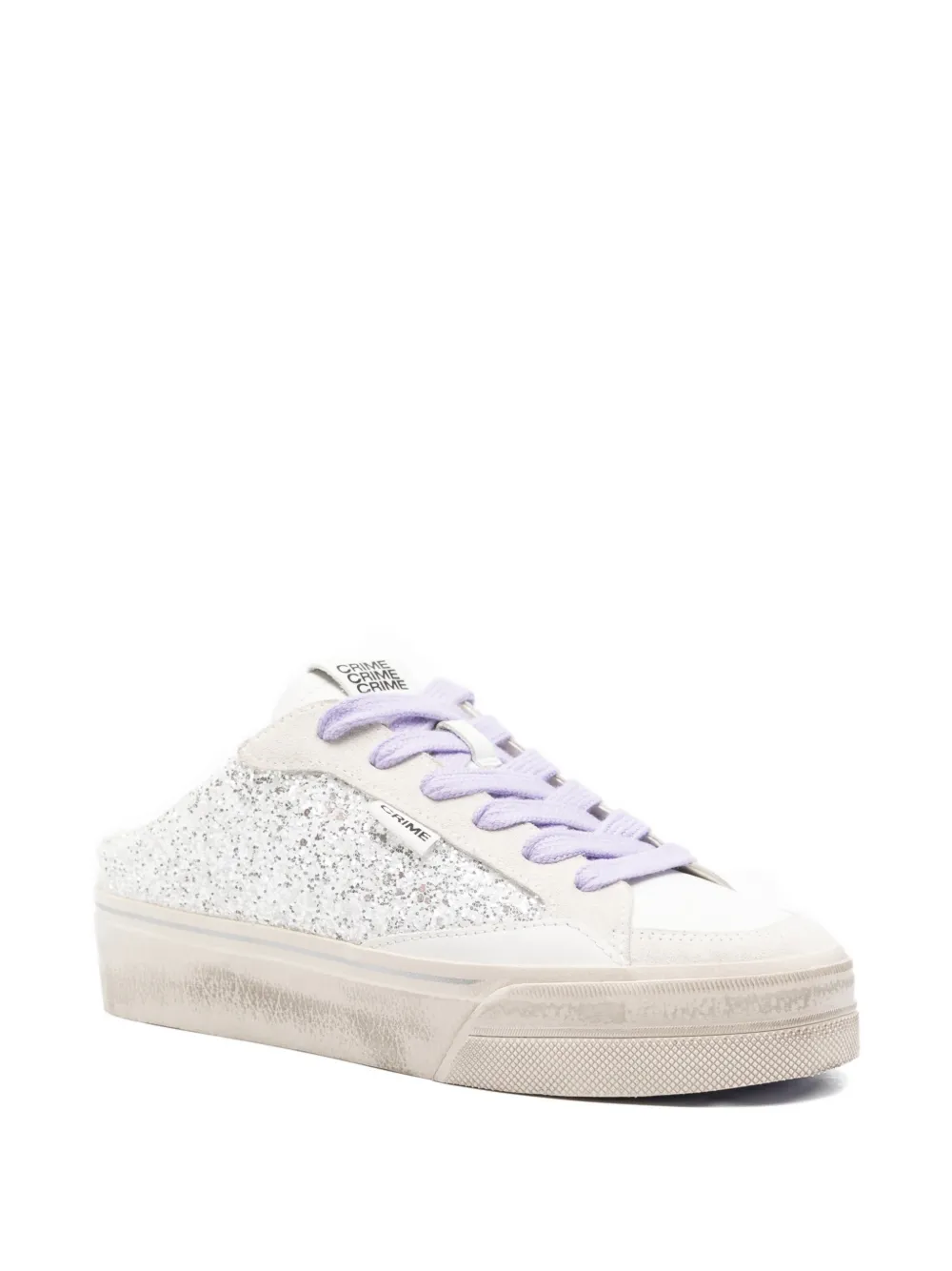 Crime London Glitter sneakers Grijs
