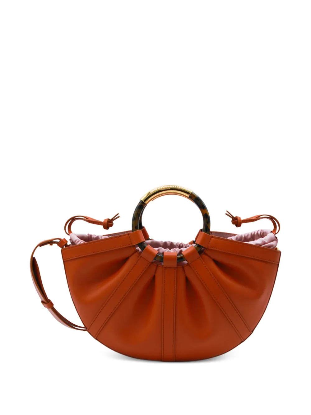 Coccinelle Medium Shell Leather Tote Bag - Orange 