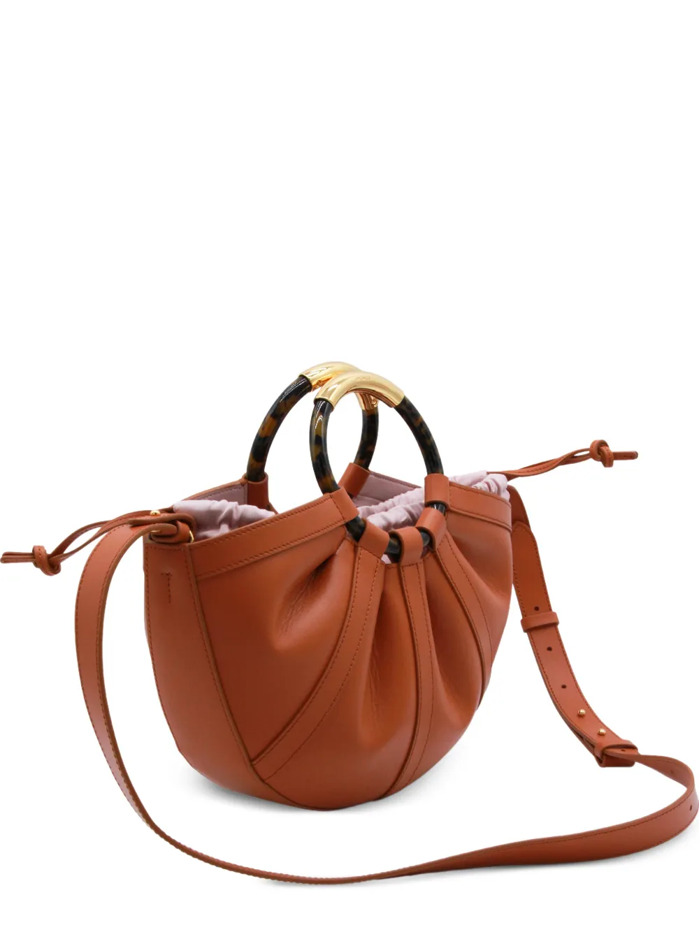  Coccinelle Medium Shell Leather Tote Bag - Orange 