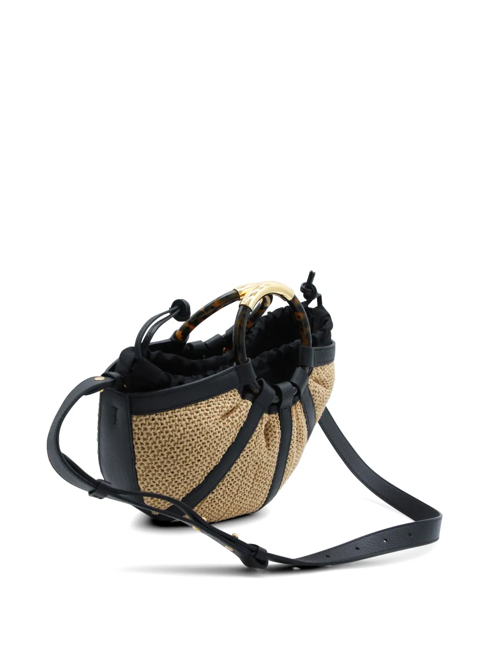  Coccinelle Medium Shell Straw Tote Bag - Neutrals 