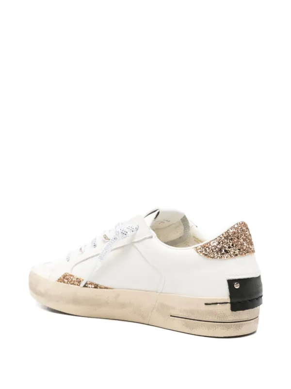 Crime London グリッター ローカット スニーカー | ホワイト | FARFETCH JP