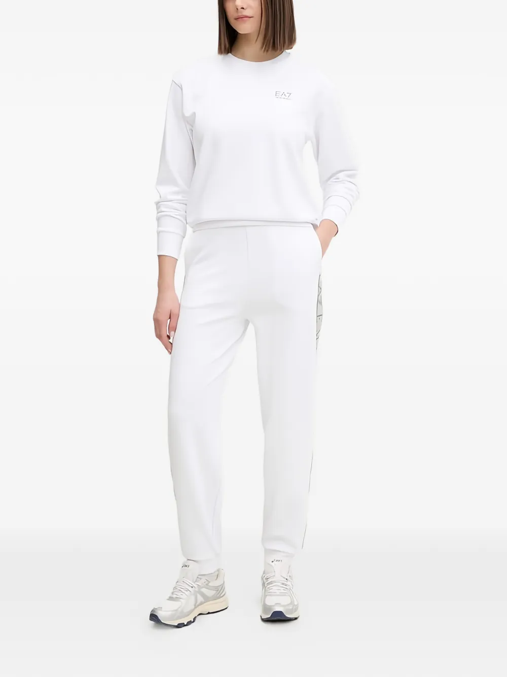 Ea7 Emporio Armani Trainingspak met logoprint Wit