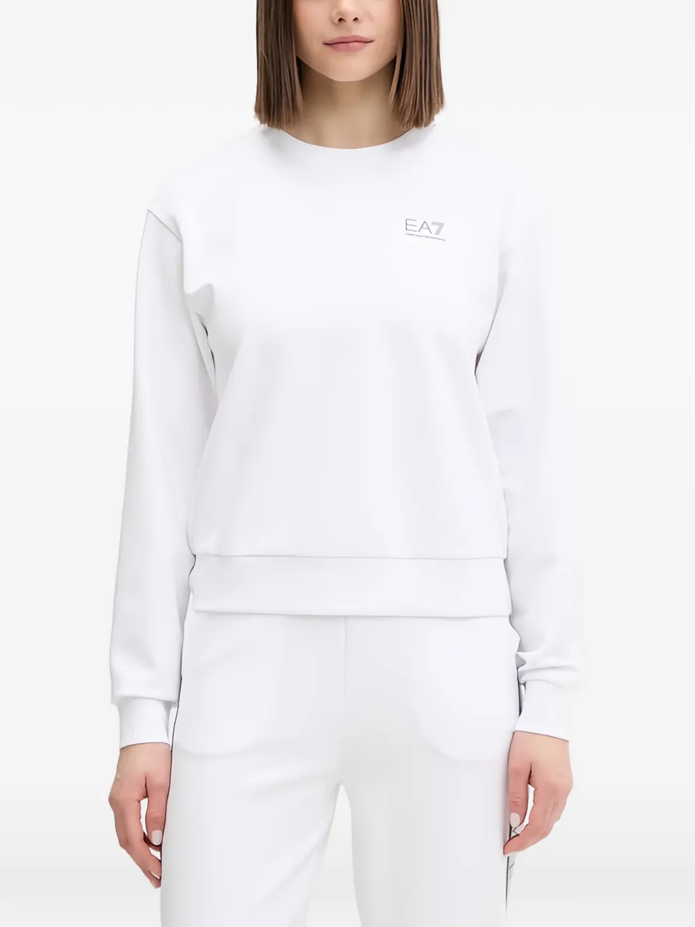 Ea7 Emporio Armani logo-print tracksuit set - Bianco