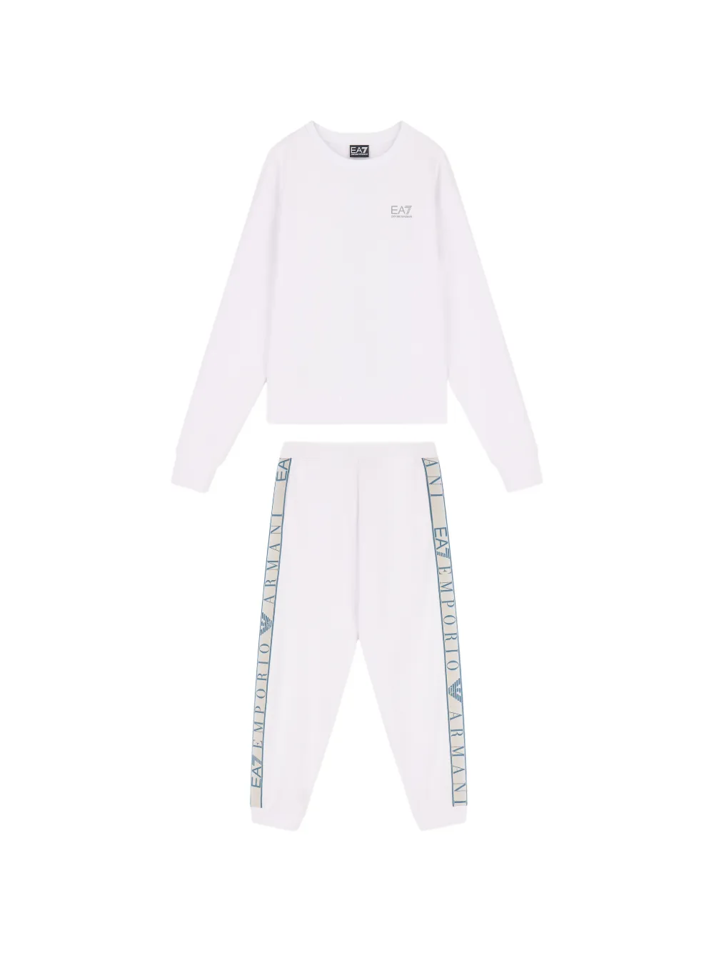 Ea7 Emporio Armani logo-print tracksuit set - Weiß