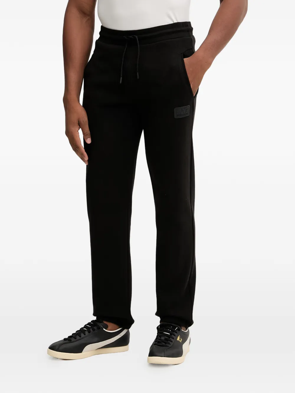 Ea7 Emporio Armani Pantaloni sportivi con applicazione - Nero