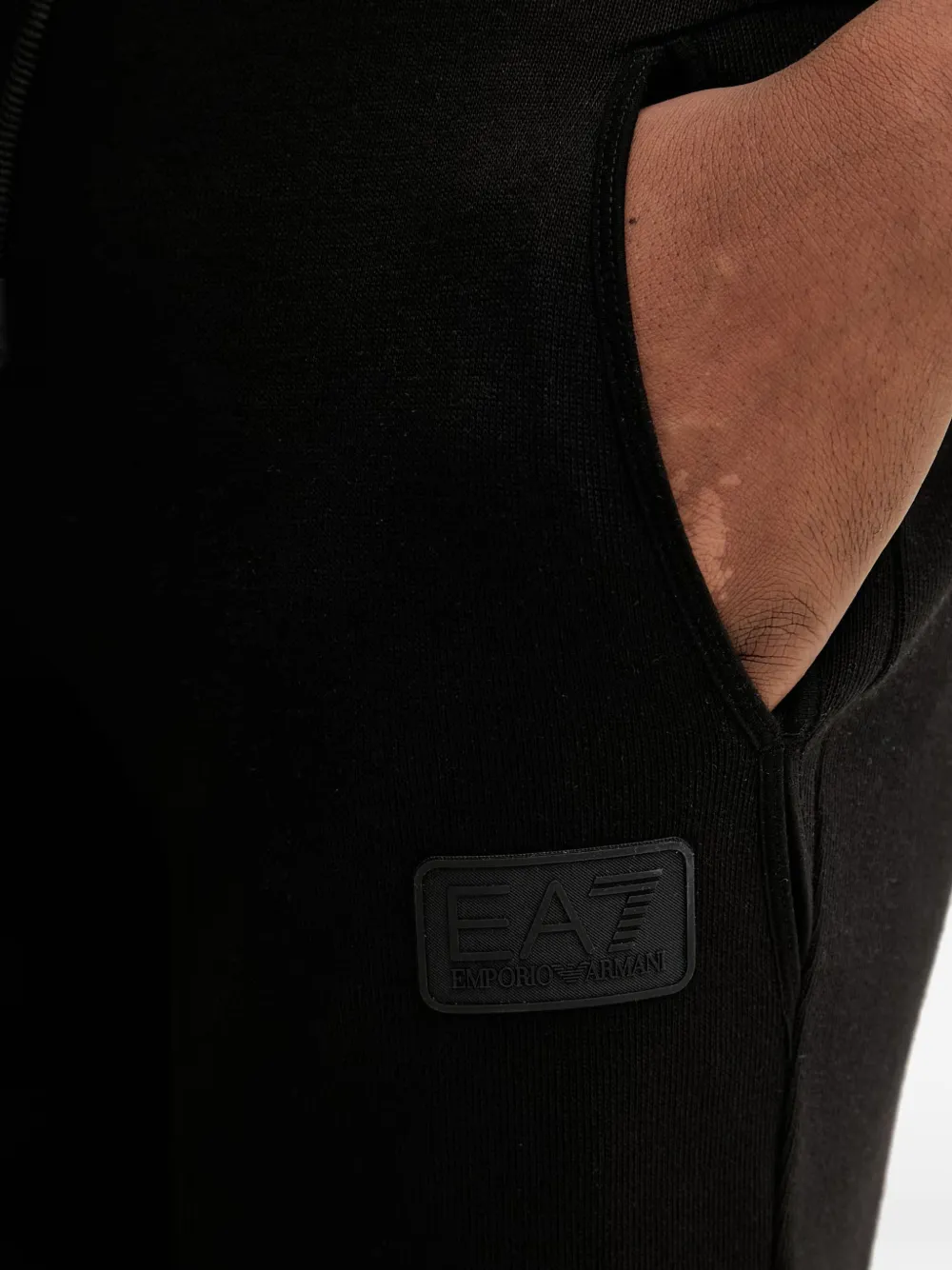 Ea7 Emporio Armani Trainingsbroek met logopatch Zwart