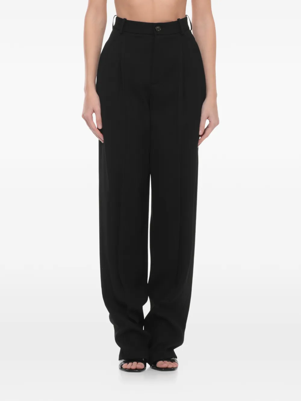  Elisabetta Franchi Pantalon à Design Plissé - Noir 
