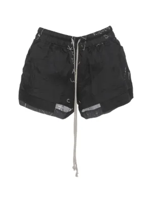 Rick Owens Fog Boxers Asymmetric Shorts | Black | FARFETCH JO