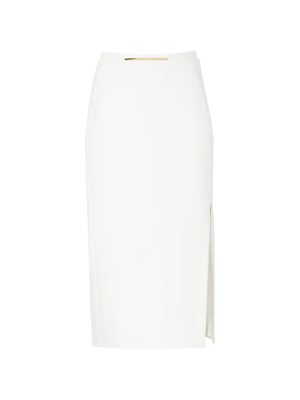 Elisabetta Franchi midi side-slit pencil skirt - Bianco
