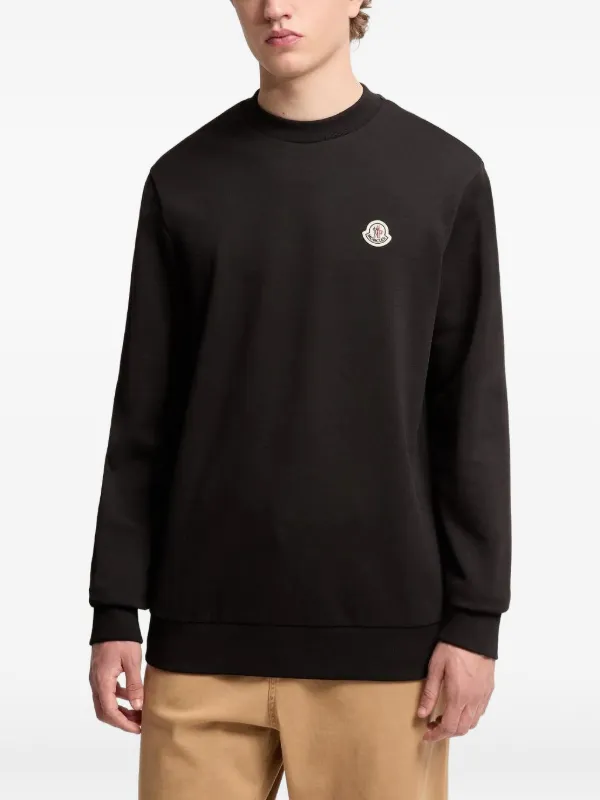 Moncler ロゴ スウェットシャツ | ブラック | FARFETCH JP