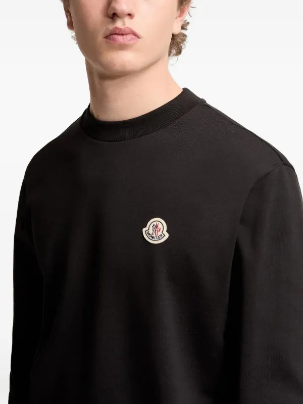 Moncler ロゴ スウェットシャツ | ブラック | FARFETCH JP